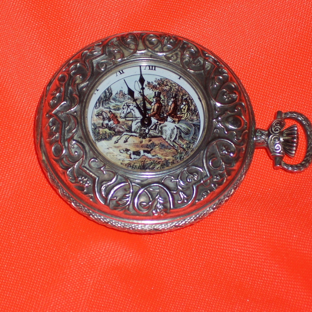 MENS STERLING SILVER POCKET WATCH HALLMARKED 925